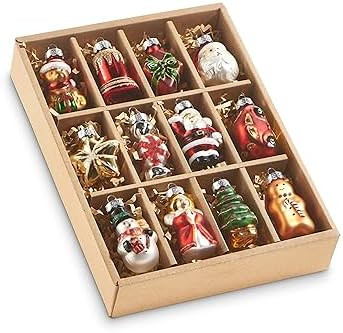 RAZ Imports Vintage Traditional Christmas Ornaments, 2-inch Height, Glass, Set of 12, Christmas, ... | Amazon (US)