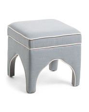 17.5in Contrast Trim Ottoman | Marshalls