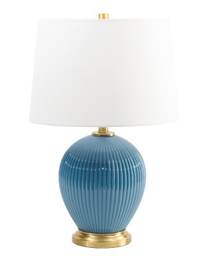 23.5in Fluted Glass Table Lamp | Furniture & Lighting | Marshalls | Marshalls