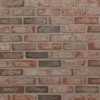 Red Noble 10.5 in. x 28 in. Textured Clay Brick Look Mesh-Mounted Mosaic Tile (8.7 sq. ft./Case) | The Home Depot