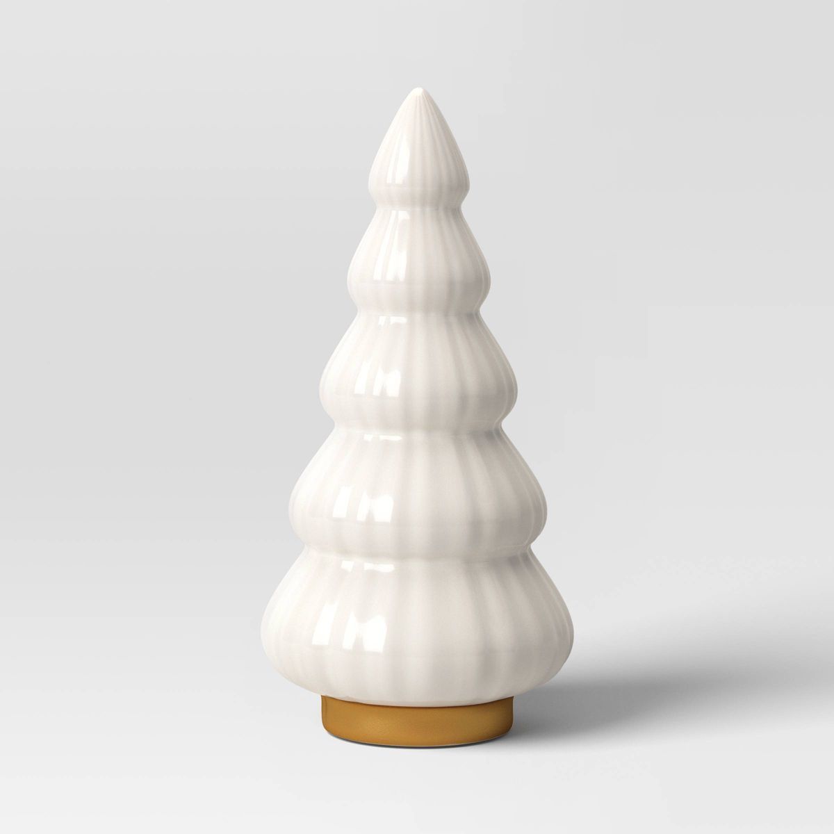 Medium Scalloped Ceramic Christmas Tree White - Threshold™ | Target