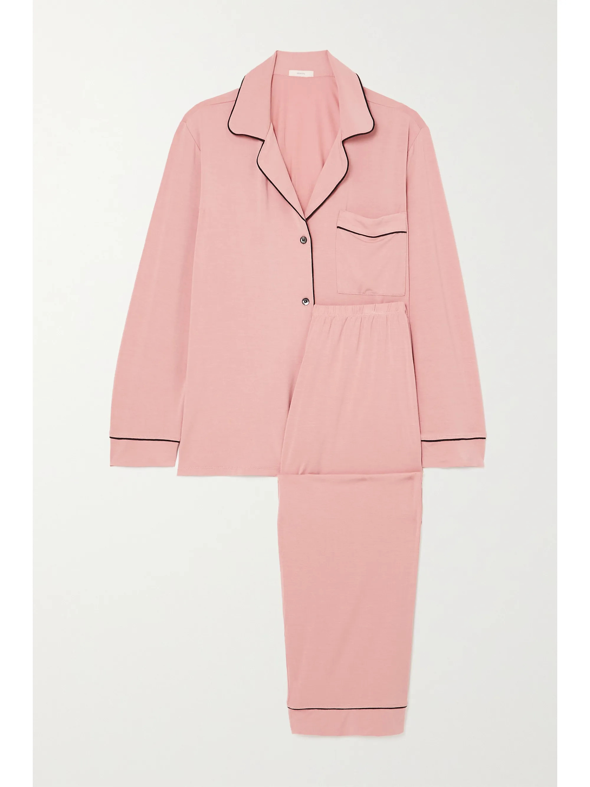 Gisele piped stretch-modal pajama set | NET-A-PORTER (US)