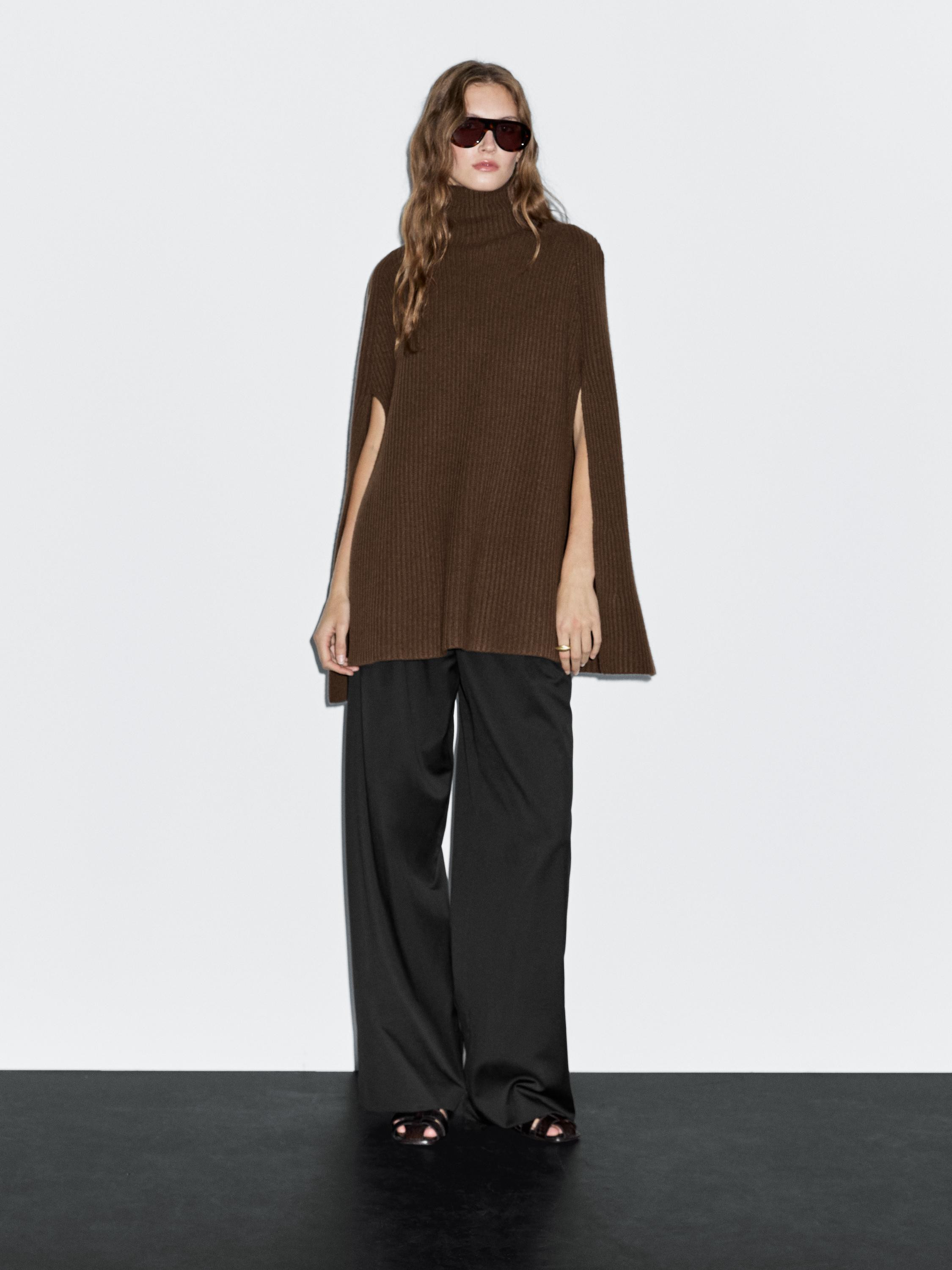 100% wool knitted coat | Massimo Dutti US