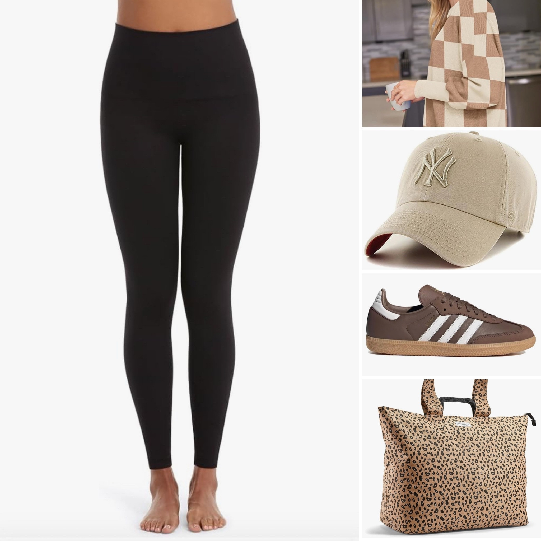 Neutral casual comfy everyday outfit for winter. Oversized sweater is soft and covers the booty. @spanx leggings @adidas sneakers Grab this weekender bag and hit the road! #weekenderbag #adidas #sneakers #wintersweateroutfit #spanx 

#LTKStyleTip #LTKSeasonal #LTKOver40