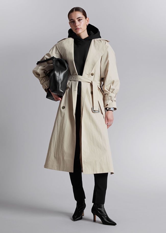 Crinkle-Effect Trench Coat | & Other Stories US