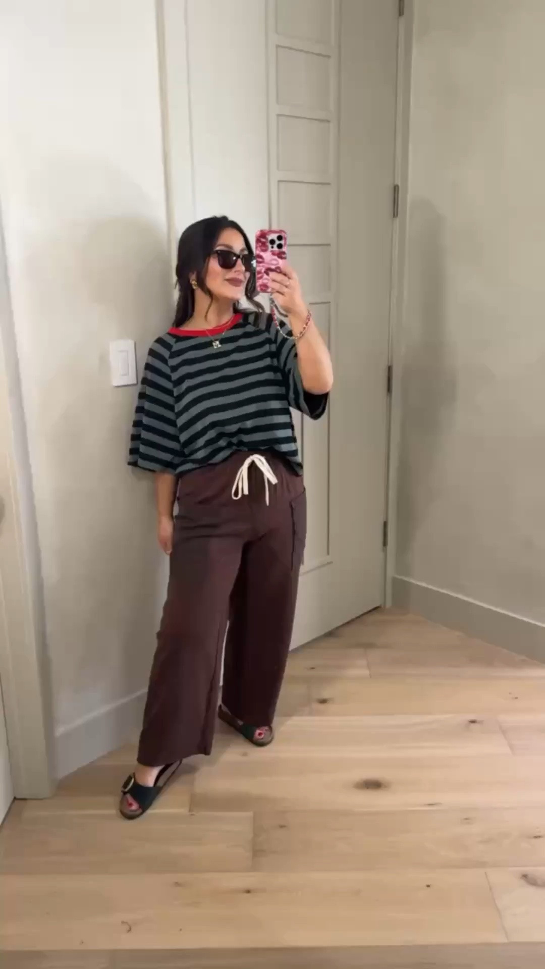 Striped tee with brown pants for a cute casual outfit! 

Top size small, pants size medium 

5'0" 140lbs
Petite friendly

#LTKootd #LTKSaleAlert #LTKPetite