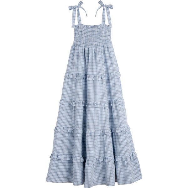Brooklyn Women's Dress, Blue Check | Maisonette