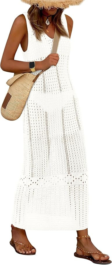 BTFBM Crochet Swimsuit Coverup for Women Summer Outfits Spring 2026 Swimwear Bathing Suit Cover U... | Amazon (US)