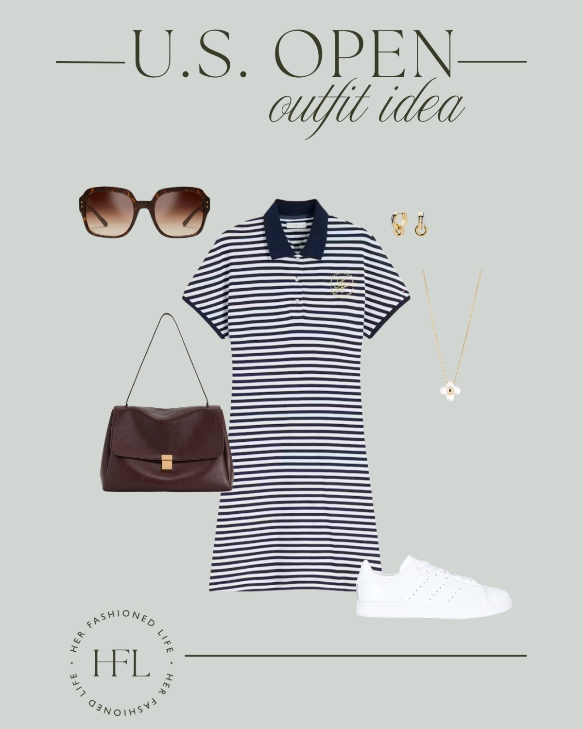 A classic striped polo dress for a day at the U.S. Open, all linked below.
#usopen #tennisstyle #outfitidea #ltkstyle

#LTKOver40 #LTKgrwm #LTKootd