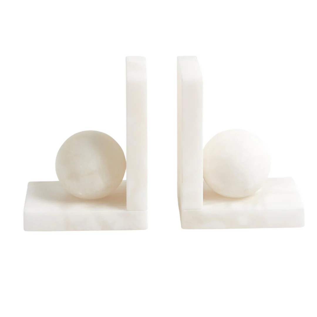 Alabaster Ball Bookends | StyleMeGHD
