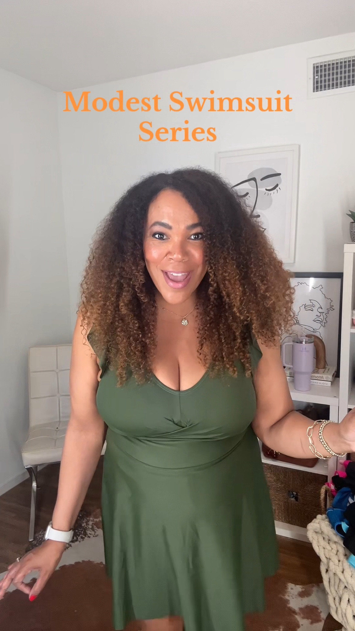 It’s cute, gives you the coverage you need, and it’s comfortable! Even has shorts underneath 💁🏾‍♀️. I got a large. 

#LTKOver40 #LTKSwim #LTKMidsize