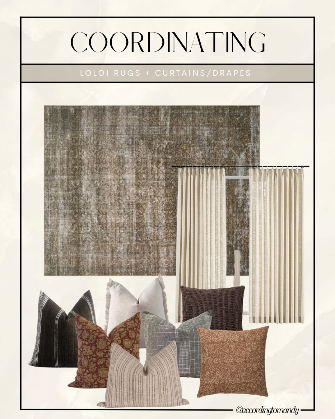 Coordinating Loloi rugs with curtains and pillows



#LTKunder100 #LTKunder50 #LTKhome