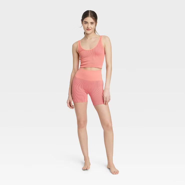 Women's Ribbed Seamless Bike Shorts - Colsie™ | Target