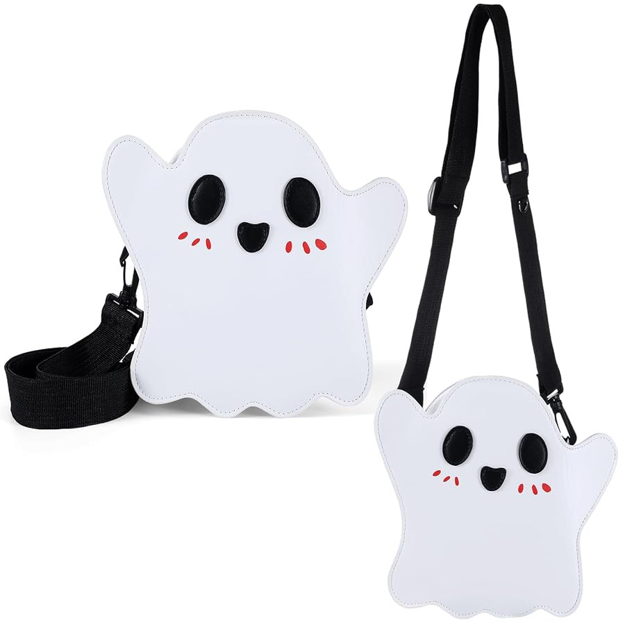 Halloween Purse Novelty Ghost Crossbody Bag for Women Men Cute Ghost Purse Shoulder Satchel Holid... | Amazon (US)