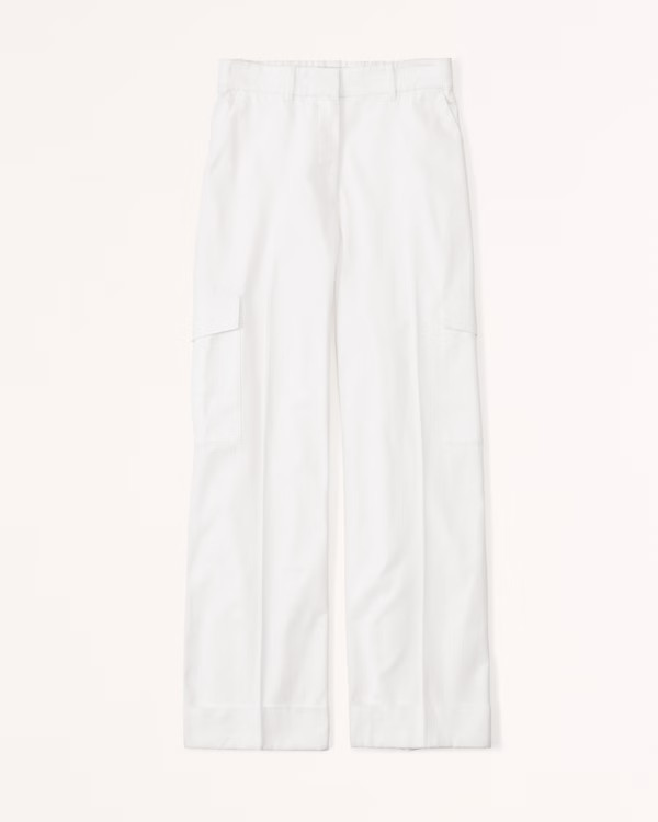 Twill Cargo Wide Leg Pant | Abercrombie & Fitch (US)