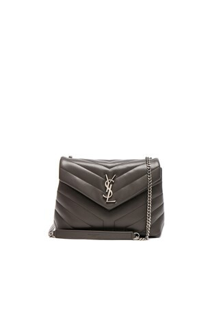Saint Laurent Small Supple Monogramme Loulou Chain Bag in Earth | FORWARD by elyse walker