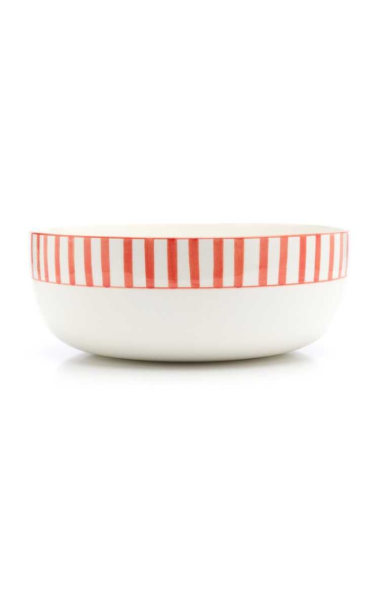 Large Striped Ceramic Serving Bowl | Moda Operandi (Global)