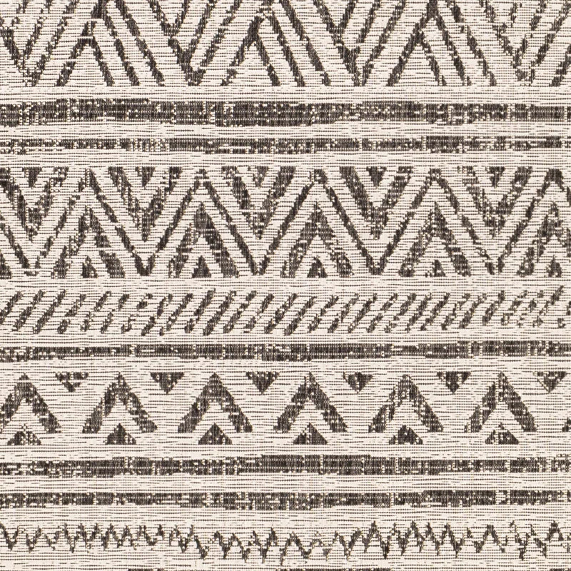 Junie Geometric Black/Off White Indoor / Outdoor Area Rug | Wayfair Professional