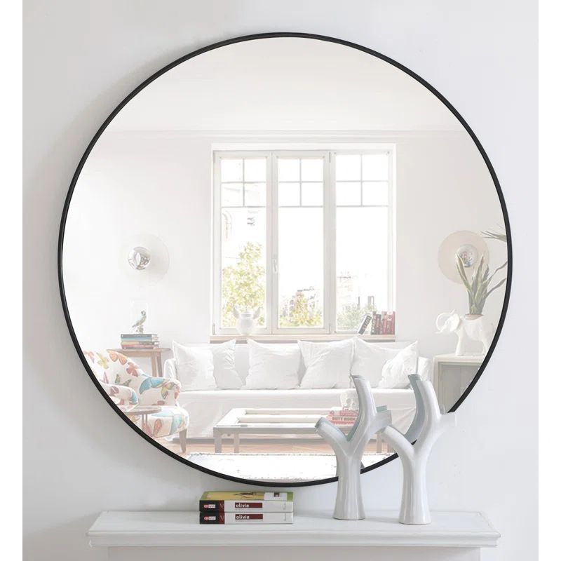 Needville Round Metal Wall Mirror | Wayfair North America