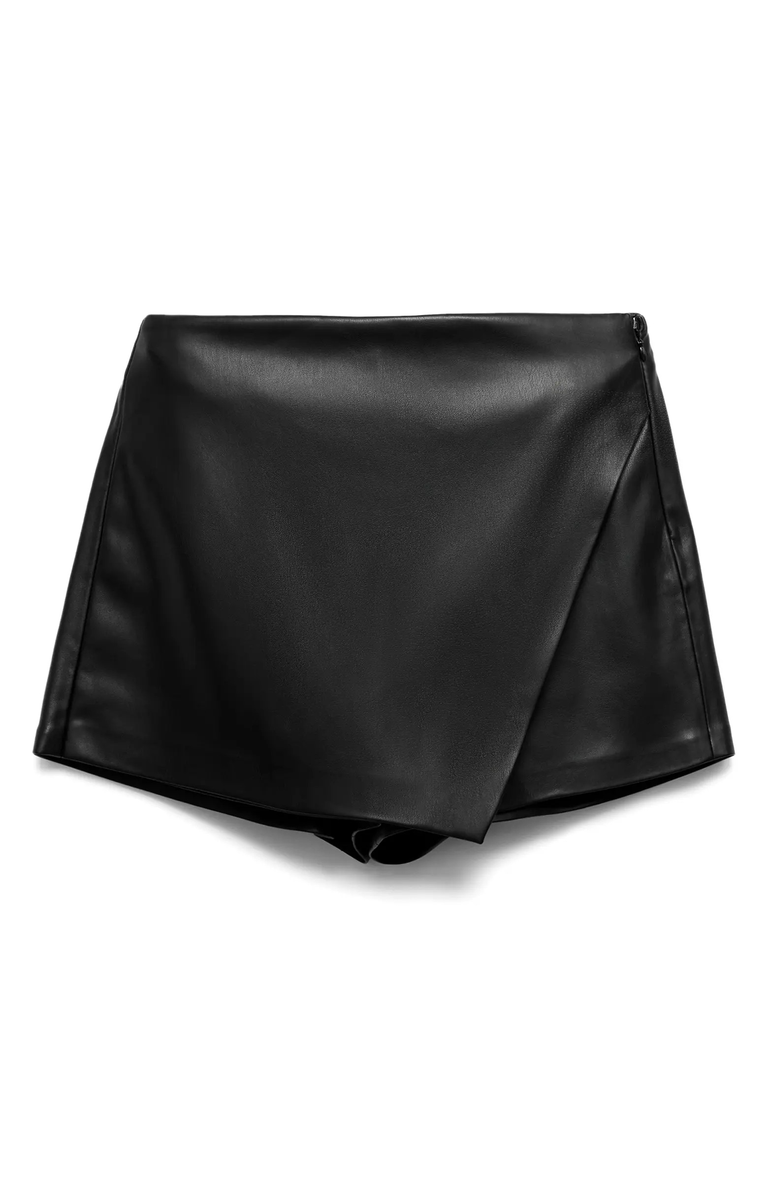 Wrap Faux Leather Skort | Nordstrom