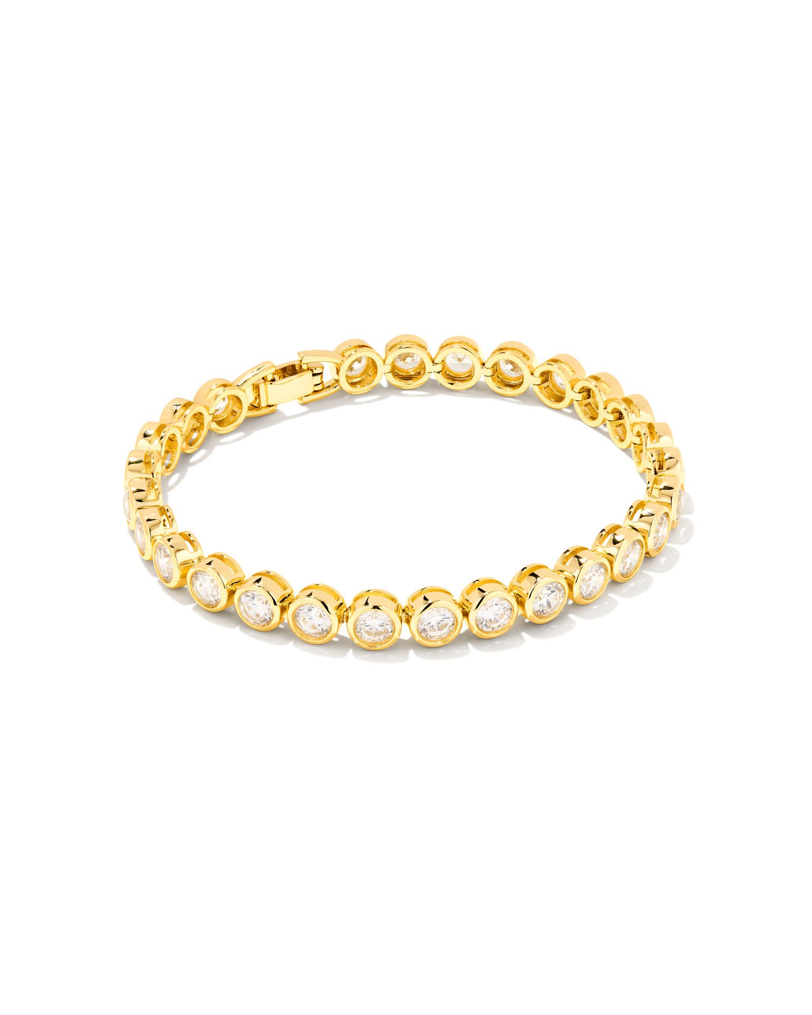 Carmen Gold Tennis Bracelet in White Crystal | Kendra Scott | Kendra Scott