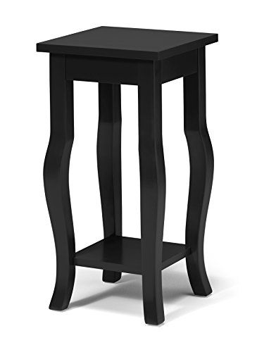 Kate and Laurel Lillian Wood Pedestal End Table with Curved Cabriole Legs and Lower Display Shelf, B | Amazon (US)