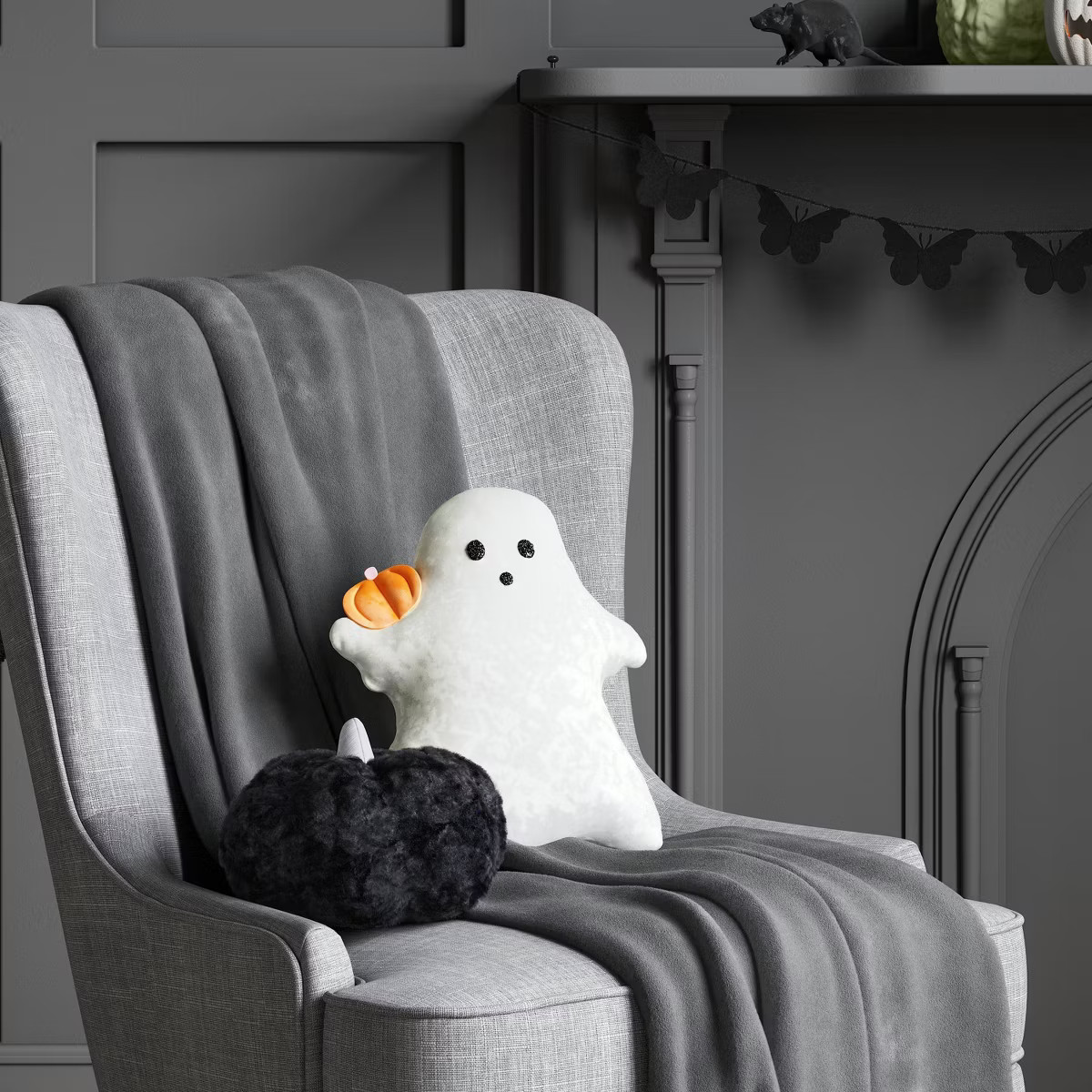 14"x12" Ghost Novelty Shaped Throw Pillow White - Hyde and EEK! Boutique™ | Target