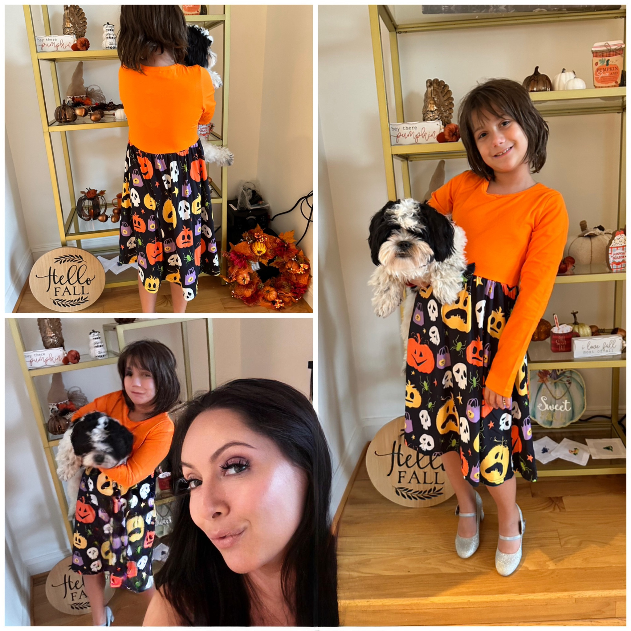 My little fashionista is ready to dazzle this Halloween in her vibrant festive dress, bursting with playful ghosts and cheerful pumpkins! 🎃👻 The bright orange top perfectly complements the fun, spooky print of the skirt, making it ideal for trick-or-treating adventures and Halloween parties. This delightful ensemble not only captures the spirit of the season but also ensures comfort and style, allowing her to enjoy every magical moment. Paired with her radiant smile and a trusty sidekick, she's all set to light up the night with her charming Halloween flair!

#LTKSeasonal #LTKKids #LTKBaby