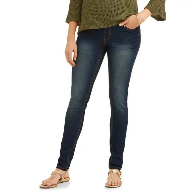 Maternity Oh! Mamma Skinny Jeans with Full Panel - Available in Plus Sizes - Walmart.com | Walmart (US)