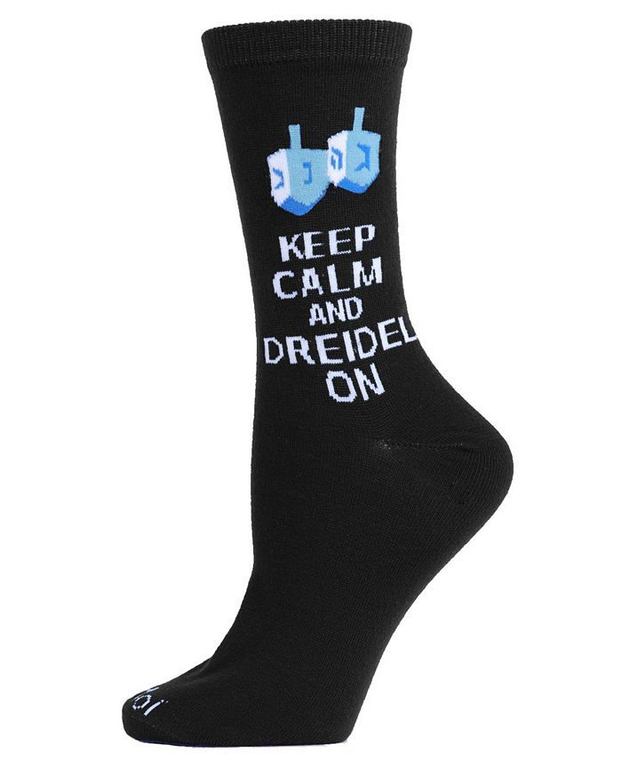 MeMoi Women's Keep Calm Dreidel On Holiday Crew Socks & Reviews - Shop Socks - Handbags & Accesso... | Macys (US)