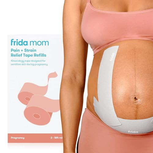 Frida Mom Pregnancy Belly Band, Discreet Belly Tape for Pregnant Skin, Maternity Belly, Support, Pain, and Strain Relief, 18ft Roll with Storage Dispenser | Amazon (US)