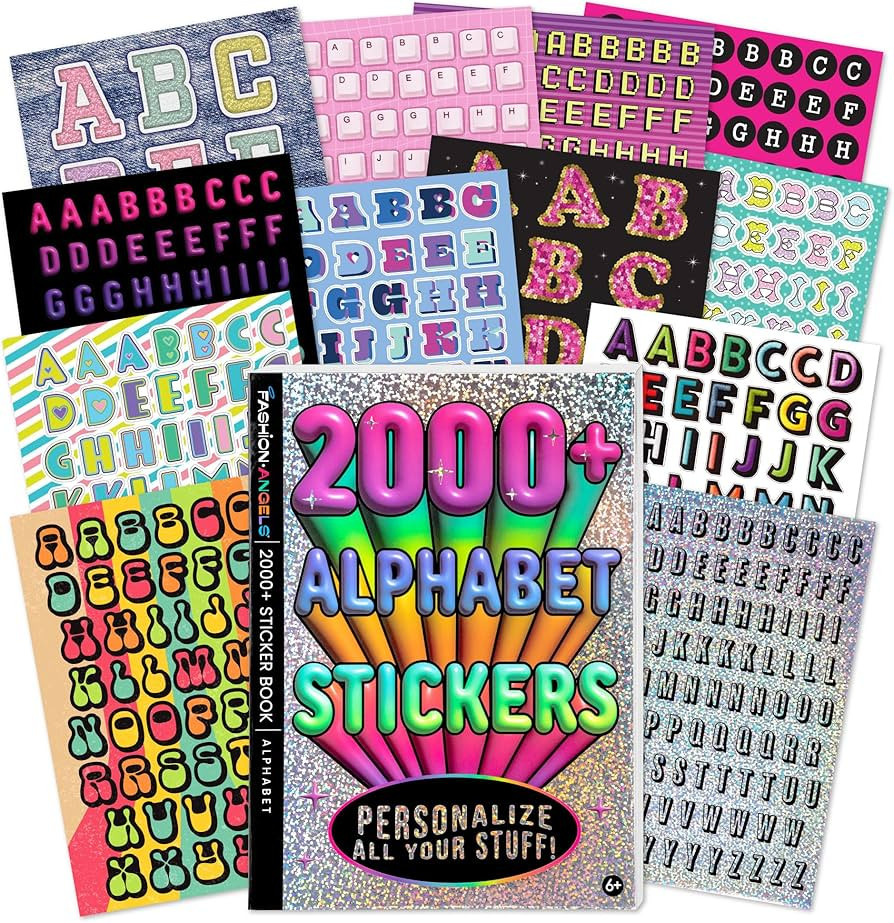 Fashion Angels 2,000+ Alphabet Sticker Book, Includes Fun & Colorful Craft Letter Stickers, Ideal... | Amazon (US)