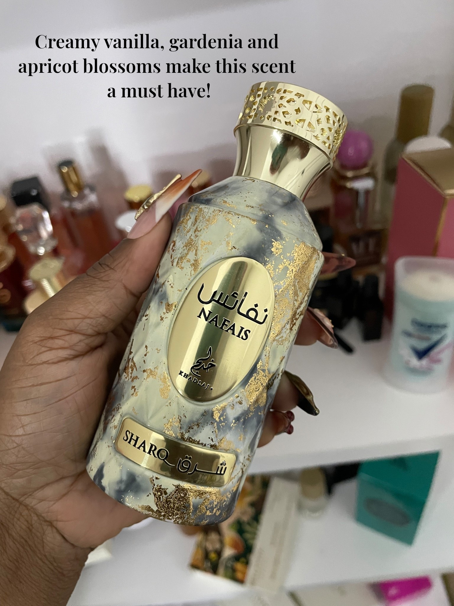 Khadlaj Nafais Sharq is a fragrance I’ll recommend forever! It blends creamy vanilla with gardenia and apricot blossoms to create the dreamiest vanilla fragrance you’ve ever smelled and it’s unisex!! 

#LTKBeauty #LTKFindsUnder100 #LTKGiftGuide