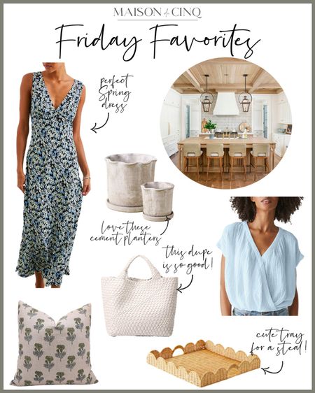 So many great finds for Friday Favorites this week like cute tops and tees, my fave blazer on sale, adorable scalloped decor, a viral spring bag, and more!

#springdecor #homedecor #tray #planter #traveloutfit #springdress #weddingguestdress #handbag #throwpillow 

#LTKover40 #LTKfindsunder50 #LTKhome