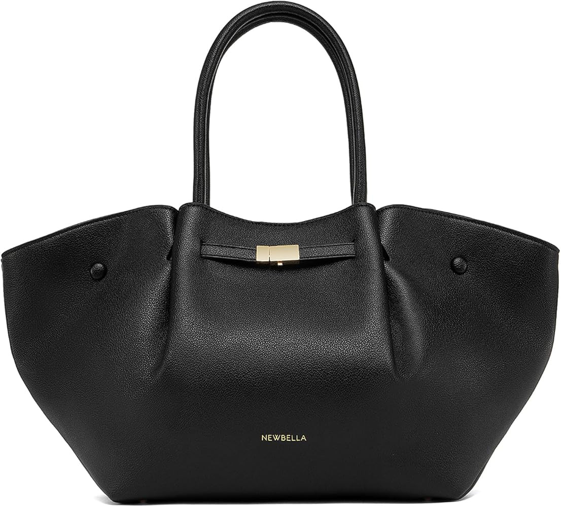 NEWBELLA Bolso tote de cuero vegano para mujer, bolsa de gran capacidad de 15 L, bolso de hombro ... | Amazon (US)