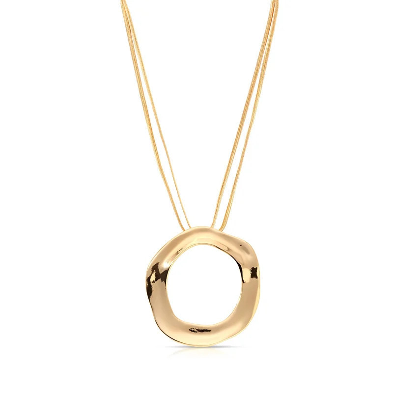 Ettika Open Circle Statement Necklace - Gold - OS | Verishop