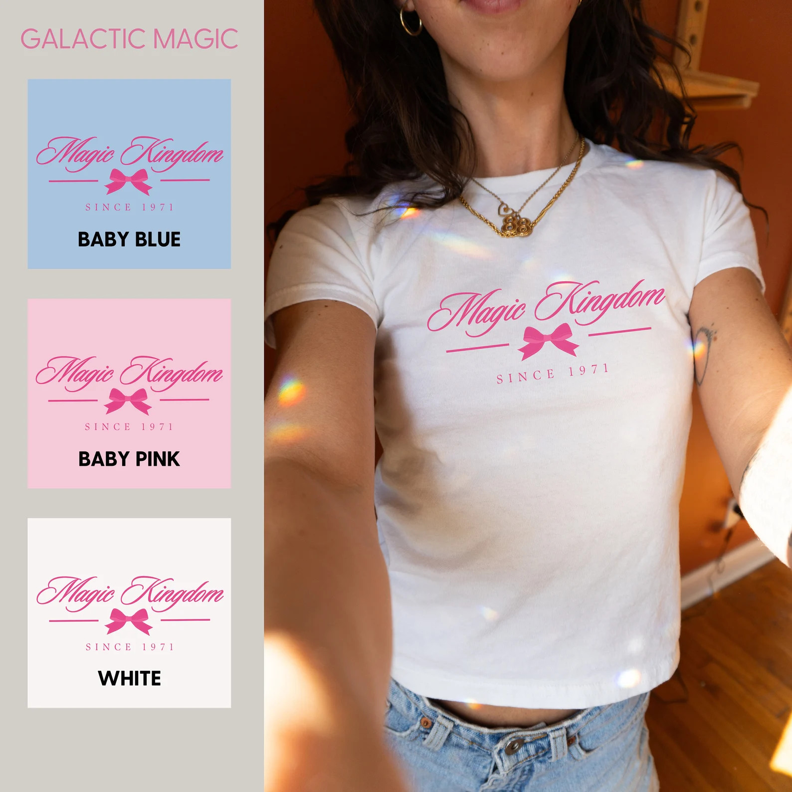 Magic Kingdom Baby Tee, Disney Crop Tops, Disney Shirt, DISNEY WORLD CROP - Etsy | Etsy (US)