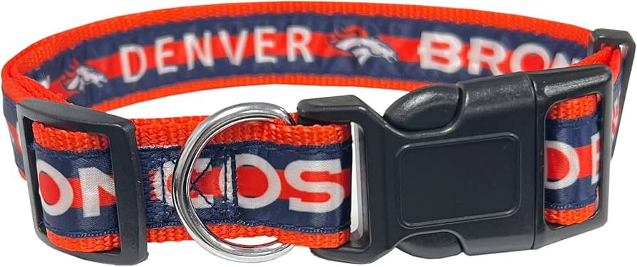 Pets First NFL Denver Broncos Pet Collar, Large, DEN-3036-LG | Amazon (US)