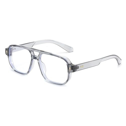 FEISEDY Retro Blue Light Blocking Aviator Sunglasses Women Men, 70s Vintage Rectangle Anti-Blue Light Glasses B9145 | Amazon (US)