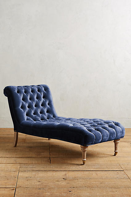 Slub Velvet Orianna Chaise | Anthropologie (US)