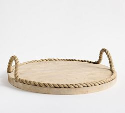 Reclaimed Wood & Rope Tray | Pottery Barn (US)