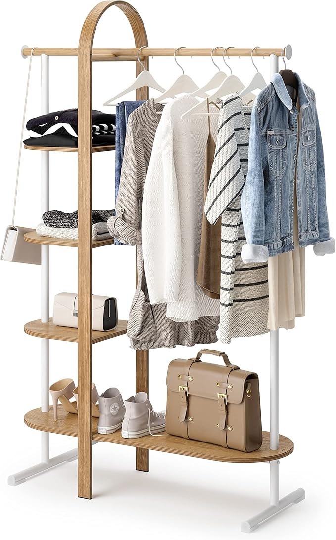 Umbra Bellwood Garment Rack, White/Natural | Amazon (US)
