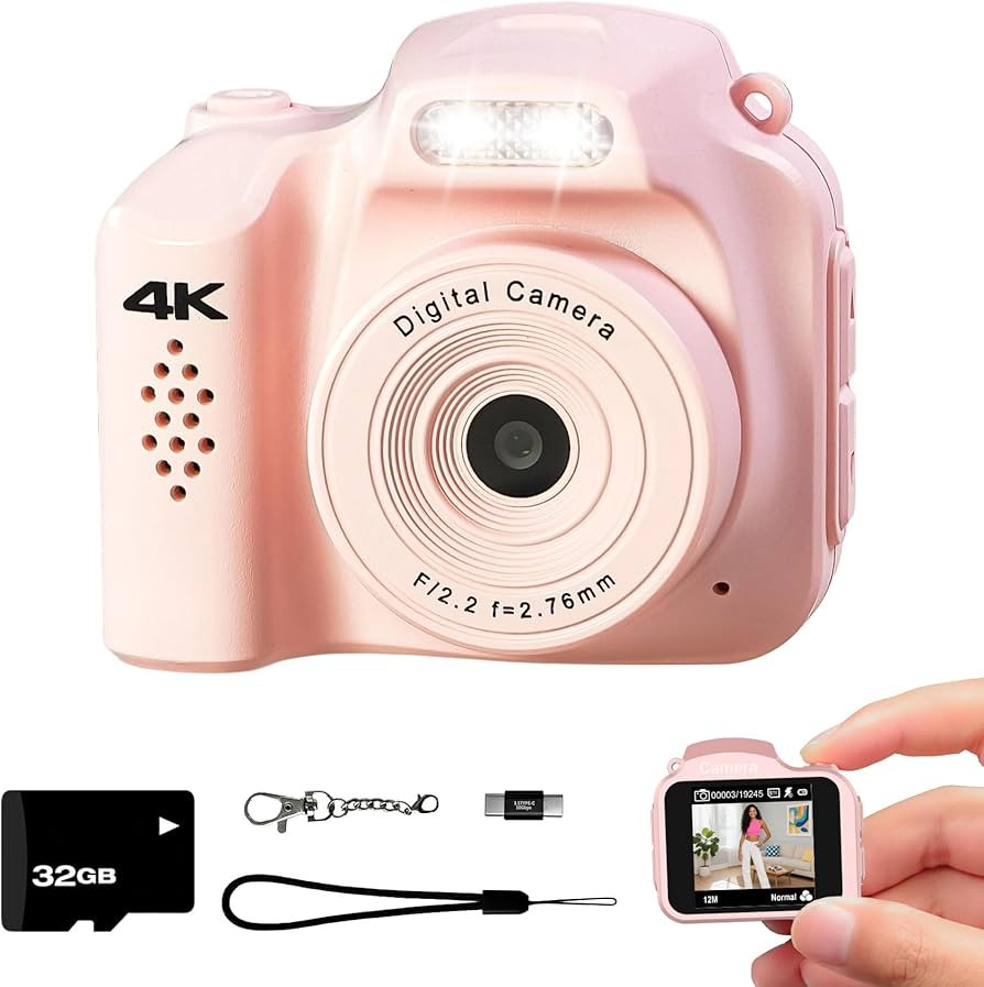 Tiny Camera with 1.54 in LCD Screen Mini Retro Digital Camera Y2K Camera 4K 32GB Card Monoreflexe... | Amazon (US)