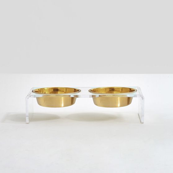 Hiddin Lucite Pet Feeder | Mark and Graham