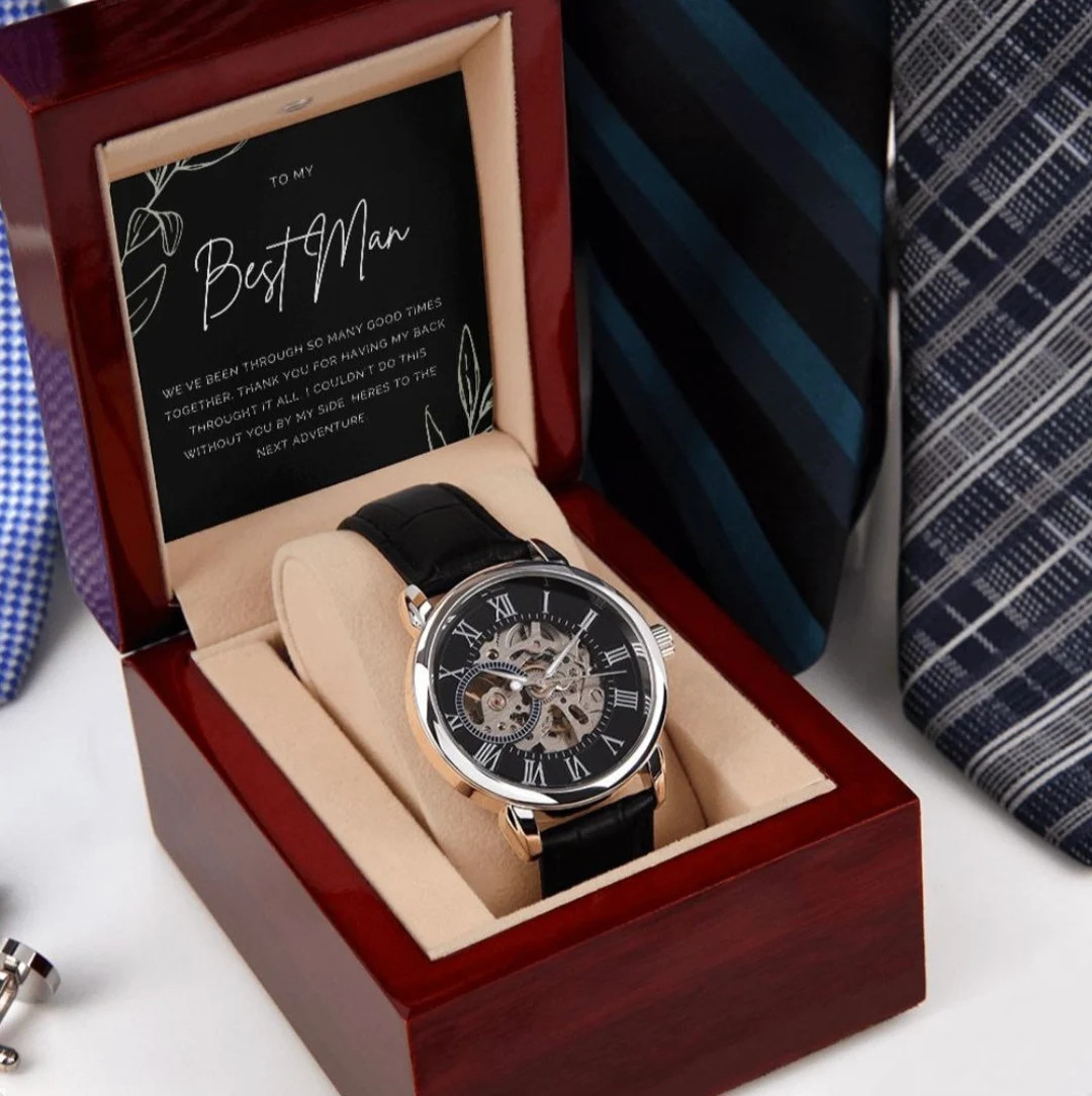 Best Man Watch: personalized watch. Luxury watch, gifts for best man, watch box, automatic watch,... | Etsy (US)