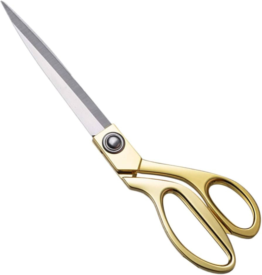 10.5 inch Fabric Tailors Scissors Gold Stainless Steel Sharp Dressmaker Scissors Strong Long Larg... | Amazon (UK)