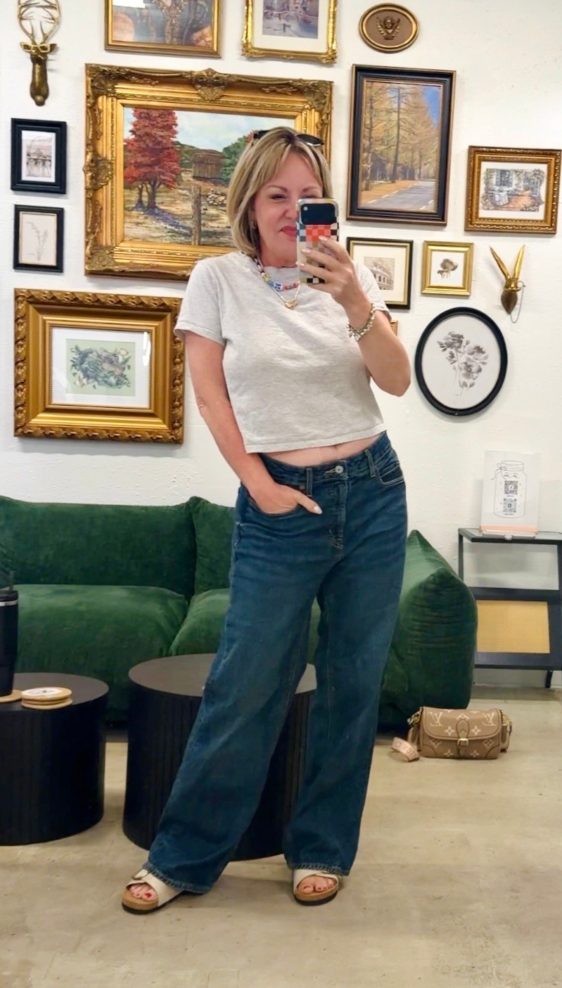 Medium top; 10 petite jeans; similar necklaces linked

#LTKdayinmylife #LTKOver40 #LTKPetite