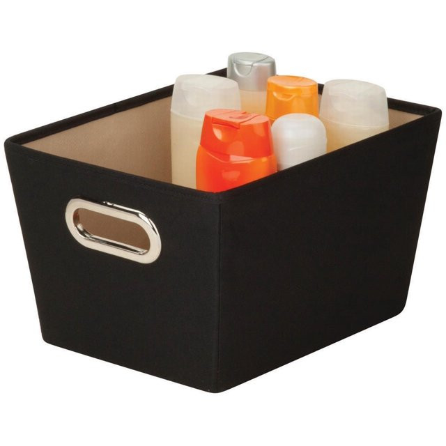 Honey-Can-Do Polyester Storage Bin with Handles, Black | Walmart (US)