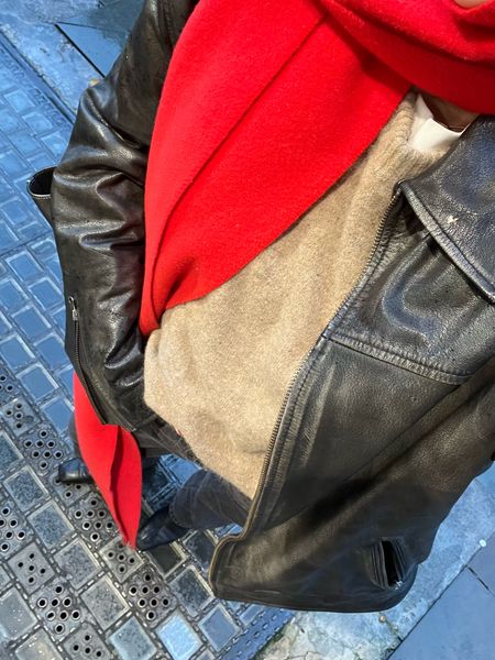 aligne, cos, arket, h&m, by far, net-a-porter, oversized leather jacket, baggy jeans, knee high boots, knitwear, basic t-shirt, streetwear, winter outfit ideas, red scarf 

#LTKstyletip #LTKeurope #LTKHoliday