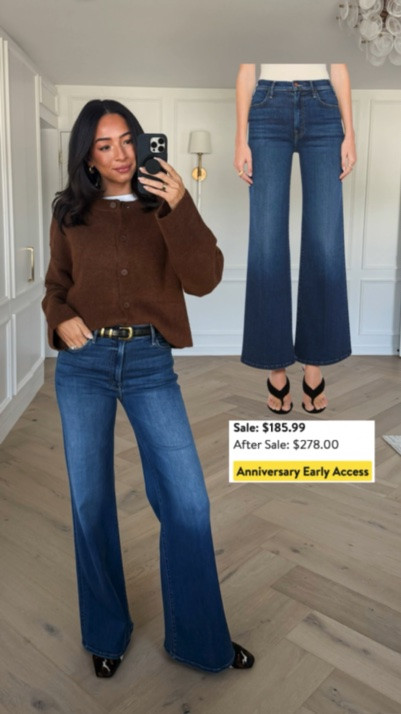 40% OFF MOTHER denim!! 🤩 These jeans are some of my all-time favorites- they’re incredibly comfortable, unbelievably soft, and so flattering! Wearing size S cardigan (OOS but I’ve linked similars) and size 27 jeans

Nordstrom sale, nordstrom anniversary sale, fall outfit, fall fashion, nsale, jeans, designer denim, mother jeans

#LTKSaleAlert #LTKSeasonal